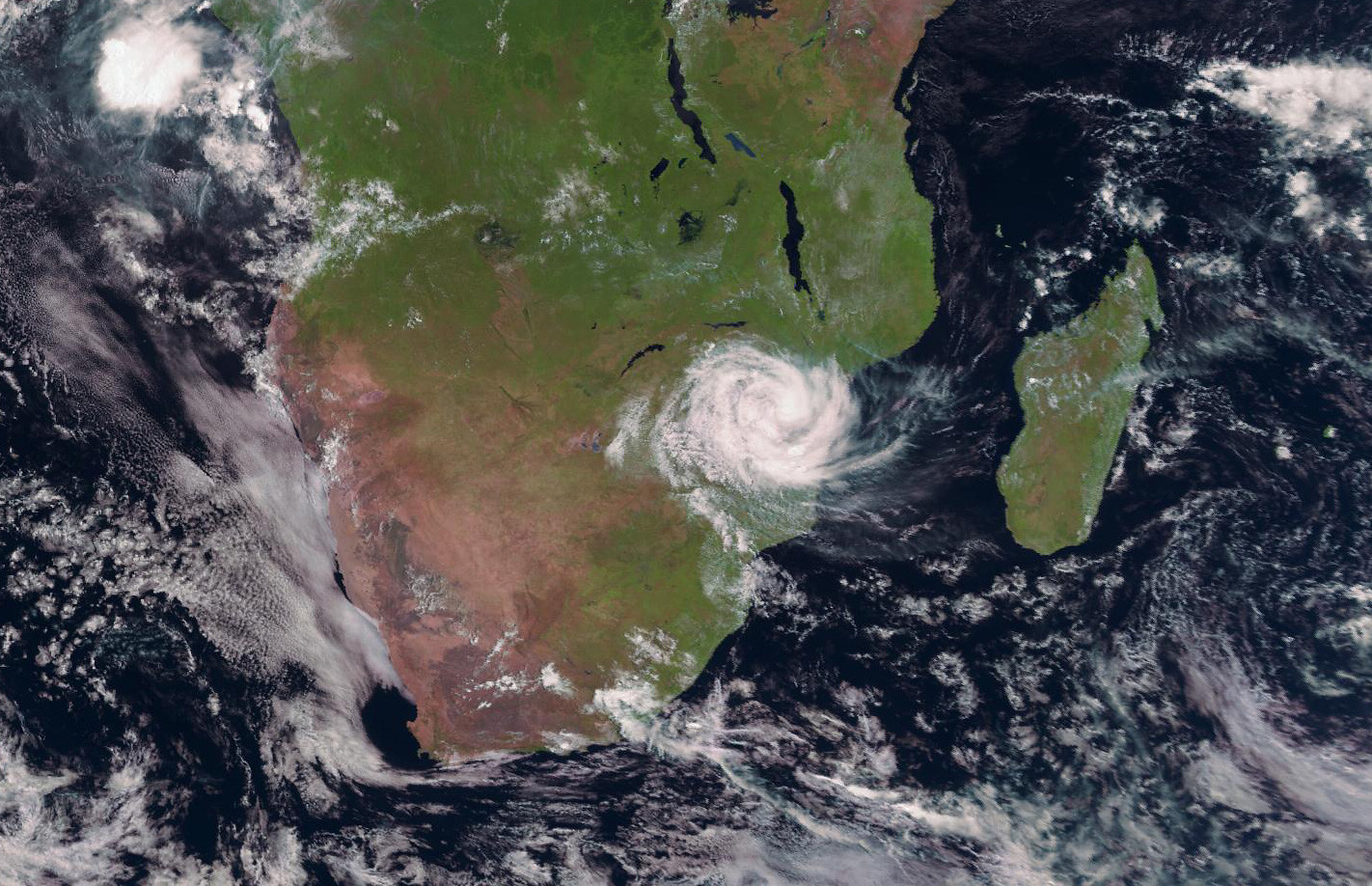 cyclone Idai over Mozambique