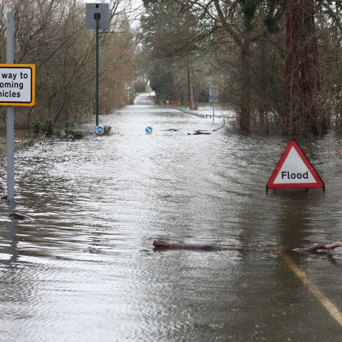 Flooded street in England. Credit: Brian Jackson 